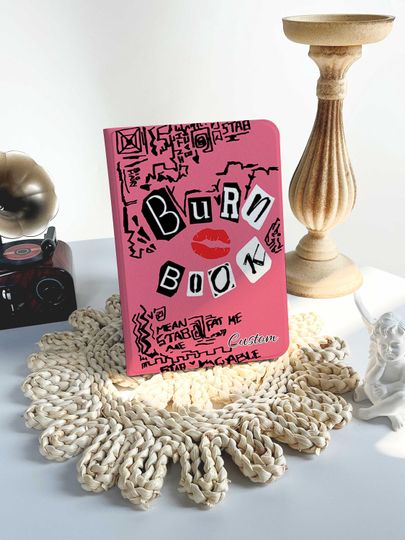 Burn Book Red Lip iPad Case For Air6  pro2024 Case Apple Pencil Holder, iPad 10.2" 9.7" 10.5" 2022 iPad Pro 11" 12.9'' 2021 iPad 10 Mini 6/7