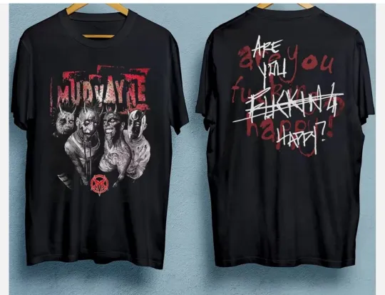 Discover Mudvayne Band Are You Happy T-Shirt Unisex Black S-5XL