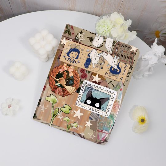 Cat Stamp Rabbit iPad Case For iPad 5-10th 9.7" 10.2",iPad Air 3-6 10.9" 11",iPad Pro 2022 2024 11" 12.9", iPad Mini 6/7 8.3" Cover Pen Slot