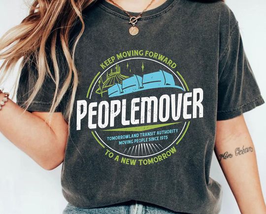 Retro Disney Space Mountain Shirt, Peoplemover Keep Moving Forward T-shirt, Tomorrowland Magic Kingdom Tee, Funny Disney Gift, Disney Family