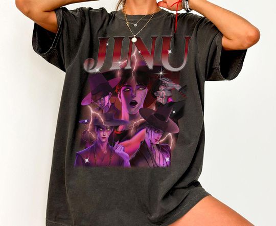Discover Jinu Kpop Saja Boys Boy Band Shirt, Kpop Demon Hunters Movie Shirt, Saja Boys, Jinu, Girl Dinner Shirt, Boy Band, Gif for Kpop Fans