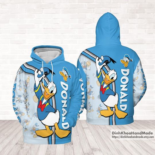 Discover Personalized Donald Duck 3D Hoodie, Disney Hoodie, Disneyland Hoodie, Magic Kingdom
