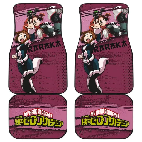 Discover Uraraka Ochako Hero Anime Car Floor Mats Anime Car Accessories