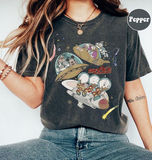 Discover Retro Disney Space Mountain Shirt, Mickey And Friends Space Shirt, Disney Astronaut Shirt, Vintage Disney Shirt, Disneyland Vacation Shirt