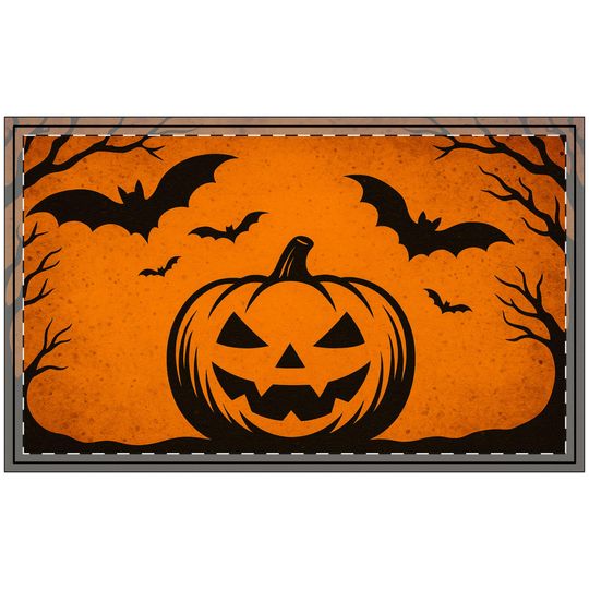 Discover Halloween Pumpkin Doormat | Spooky Fall Entrance Rug
