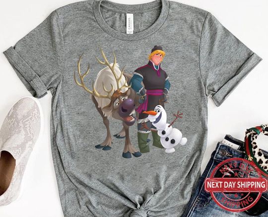 Discover Disney Frozen Kristoff Olaf Sven Christmas Disney Family Matching T-shirt, Disneyland Trip