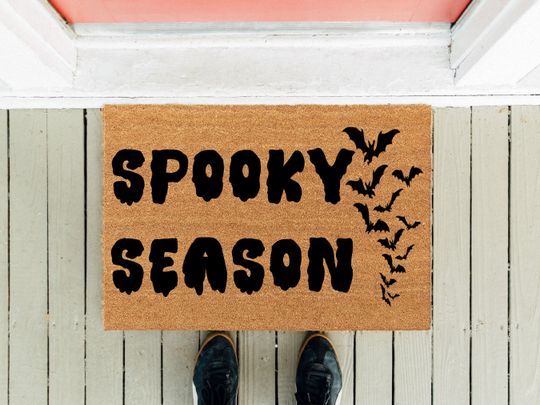 Discover Halloween Bats Coir Doormat: Spooky Season Fall Decor