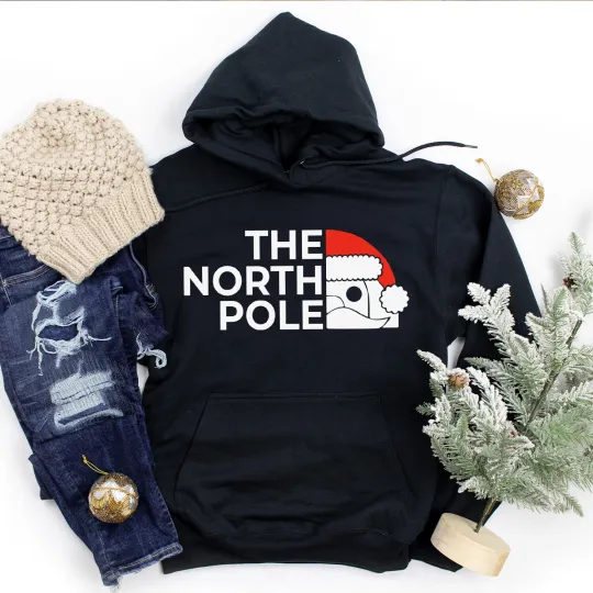 Discover The North Pole Santa Claus Lapland Christmas Hoodie