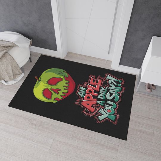 Discover Floor Mat - Poison Apple 'An Apple a Day You Say' Fun Design