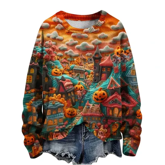 Halloween Bat Wing Crewneck | Gothic Style Sweatshirt