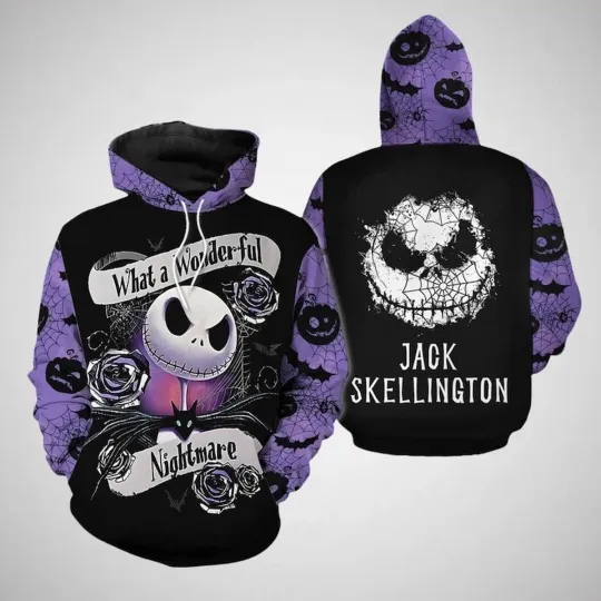 Discover Halloween Hoodie, Jack Skellington 3D Hoodie