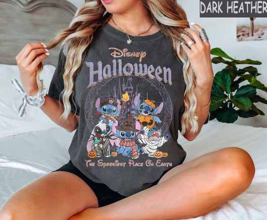 Discover Disney Stitch Halloween Shirt, Stitch Horror Halloween Shirt, Disney Halloween Shirt, Halloween Family Matching Shirts, Disney Holiday Shirt