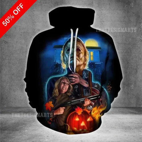 Discover Halloween Horror Hoodie Michael Myers Inspired 3D Print Shirt5