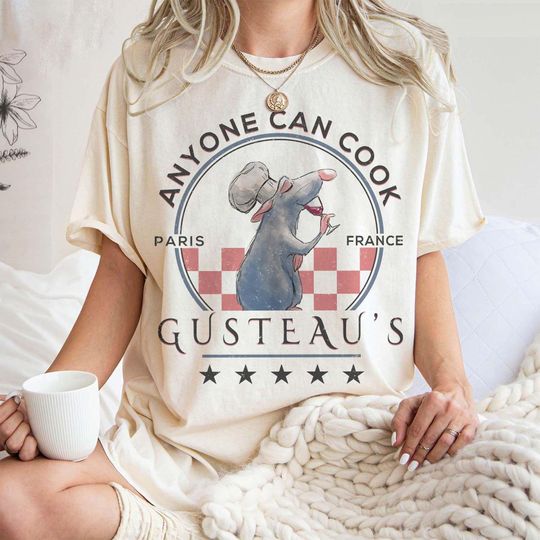Discover Vintage Ratatouille Sweatshirt, Anyone Can Cook Sweatshirt, Disney Remy Shirt, Mouse Chef Shirt,Disneyworld Shirts,Disneyworld Shirts Family