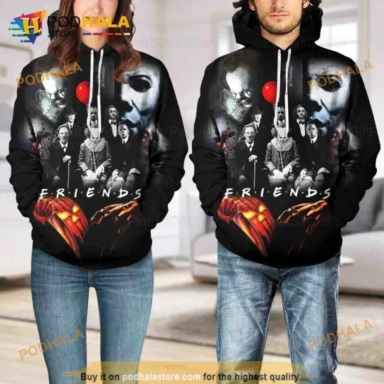 Horror Movie Characters Halloween 3D Hoodie Michael Myers Hoodie Jason And Fredd