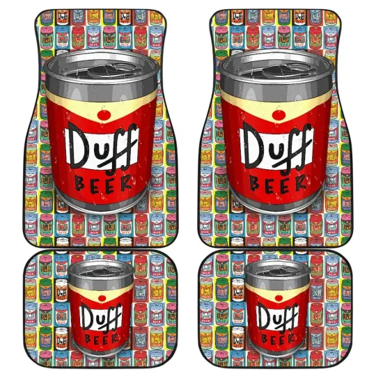 Duff Beer The Simpsons Car Floor Mats Cartoon Car Accessories For Fans