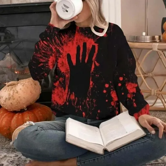 Haunted House Halloween Sweater | Spooky Unisex Crewneck for Fall