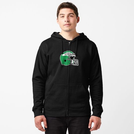 Discover Eagles 80s Throwback Helmet Zipped Hoodie