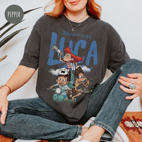 Discover BM Retro Disney Luca 2025 Comfort Colors Shirt, Luca Characters Shirt, Disney Luca and Friends Shirt,Disneyworld Shirts,Disney Pixar Shirt