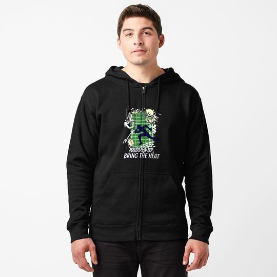Discover Huddle Up Football Zipped Hoodie