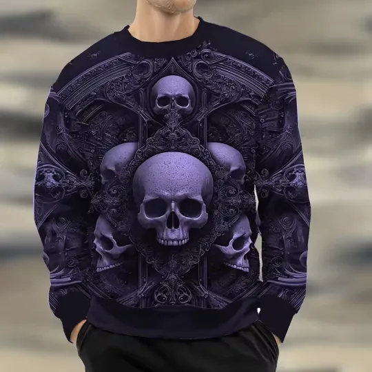 Discover ace Sweater 3D – Halloween Gothic Pullover Knitwear Casual Unisex Wear