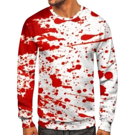 Discover Halloween Blood Spatter Crewneck | Spooky Season Jumper | Unisex