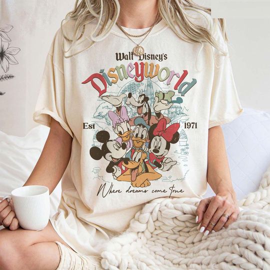 Discover Vintage Walt Disney Disneyworld Shirt, Retro Disneyworld Shirt, Mickey And Friends Shirt, Disney Family Vacation 2025 Shirt, Disney Trip Tee