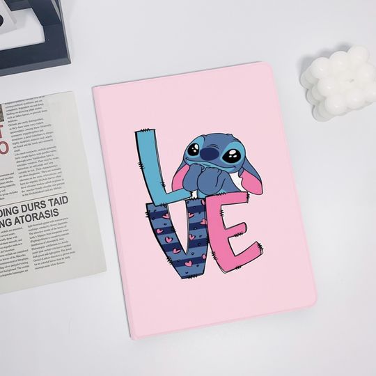 Pink Love Stitch iPad Pro Air 6 2024 iPad 10 2022 iPad 9 case,iPad Pro 11" 12.9'' 2022 iPad Pro 12.9'' 2021 iPad mini 6 case iPad case