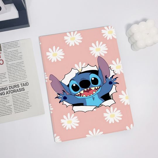 Discover Pink Daisy Stitch iPad Air 5 2022 iPad 10 2022 iPad 9 case,iPad Pro 11" 12.9'' 2022 iPad Pro 12.9'' 2021 iPad mini 6 case ipad case