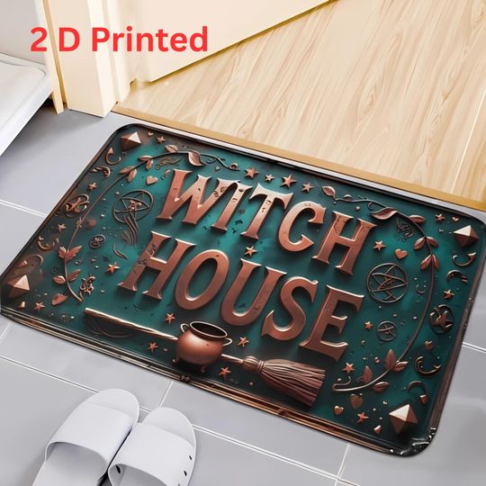Discover Witch House Doormat: Spooky Halloween Decor