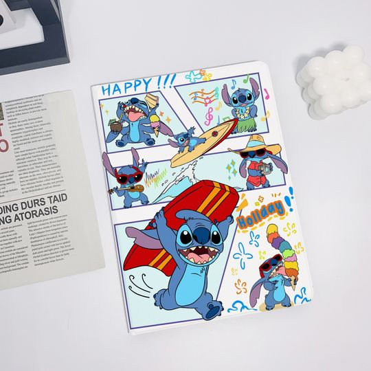 Stitch on vacation iPad Air 5 2022 iPad 10 2022 iPad 9 case,iPad Pro 11" 12.9'' 2022 iPad Pro 12.9'' 2021 iPad mini 6 case ipad case