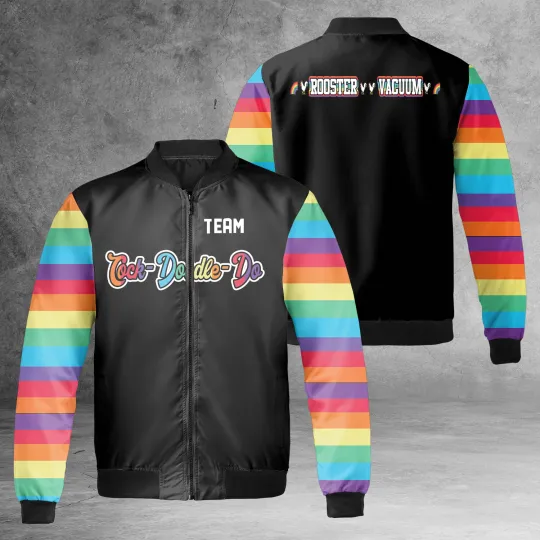 Discover Personalized Name And Number Rainbow LGBT Pride Jacket