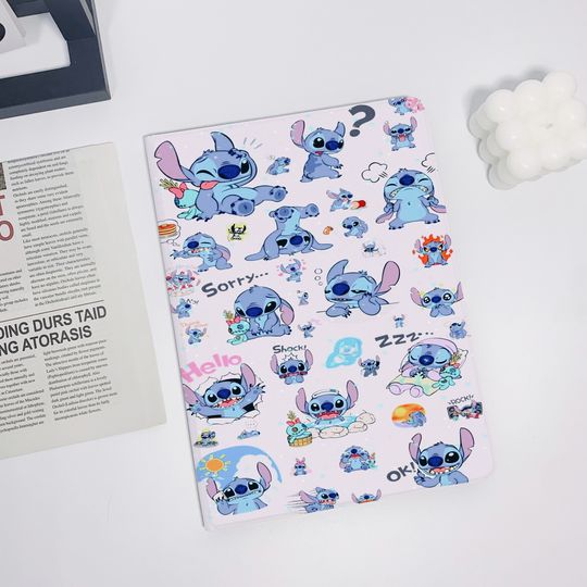 Discover Lovely Stitch Pink iPad Air 5 2022 iPad 10 2022 iPad 9 case,iPad Pro 11" 12.9'' 2022 iPad Pro 12.9'' 2021 iPad mini 6 case ipad case