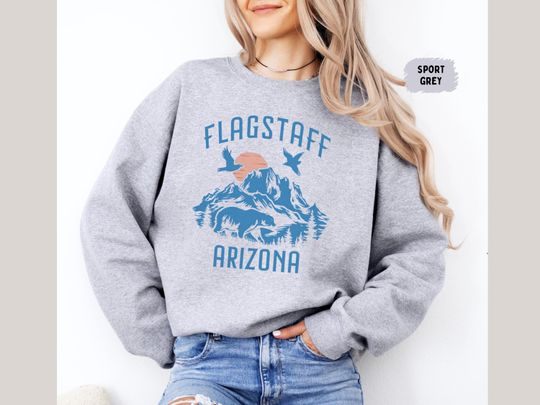 Discover Flagstaff Arizonna Sweatshirt, Vintage Arizonna Sweatshirt Flagstaff gifts Arizonna Sweater Flagstaff&nbsp;souvenir Camping Sweater Granola Girl tee