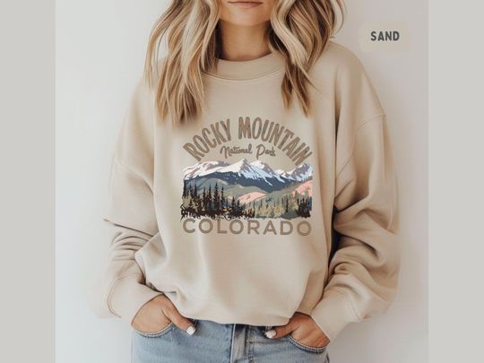 Discover Rocky Mountain National Park Sweatshirt, Nature Lover Gift, Mountain Adventure Clothing, Outdoor Enthusiast Apparel, Wilderness Hiking