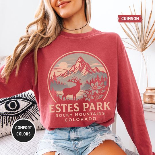 Discover Retro Estes Park Sweatshirt, Vintage Mountain Sweatshirt, Colorado Souvenir, Gift for Nature Lovers