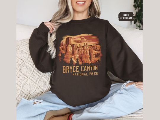 Vintage Bryce Canyon National Park Sweatshirt, Utah Shirt National Parks Sweater, Retro Camping trip