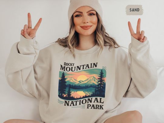 Discover Rocky Mountain National Park Sweatshirt, Vintage Colorado Sweater, Retro Rocky Mountain National Park
