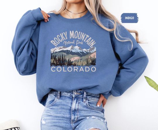 Discover Rocky Mountain National Park Sweatshirt, Nature Lover Gift, Mountain Adventure Clothing, Outdoor Enthusiast Apparel, Wilderness Hiking