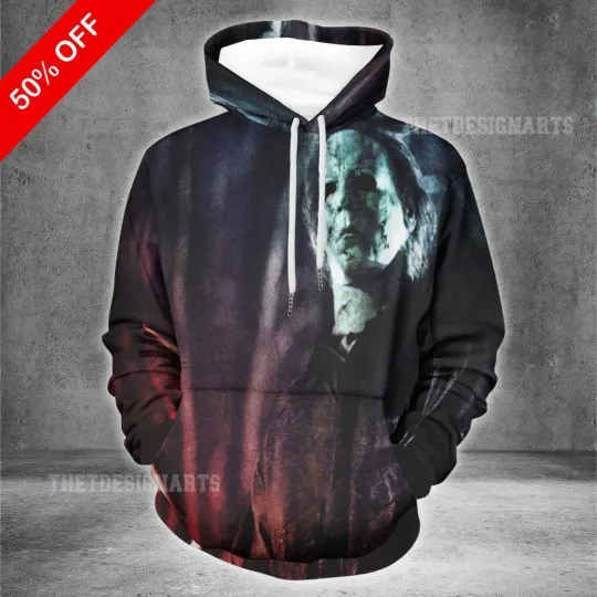 Discover Michael Myers Hoodie 3D Printed Pullover, Hot Horror Movie Halloween 4