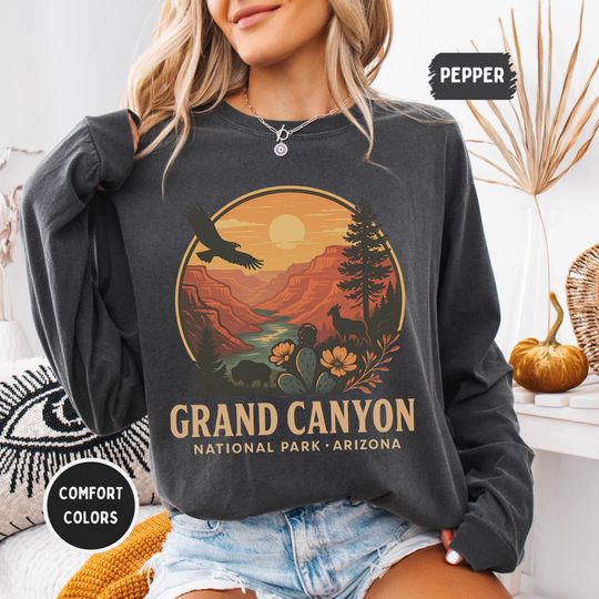 Discover Retro Grand Canyon National Sweatshirt, Gift for Outdoor Enthusiasts, Nature