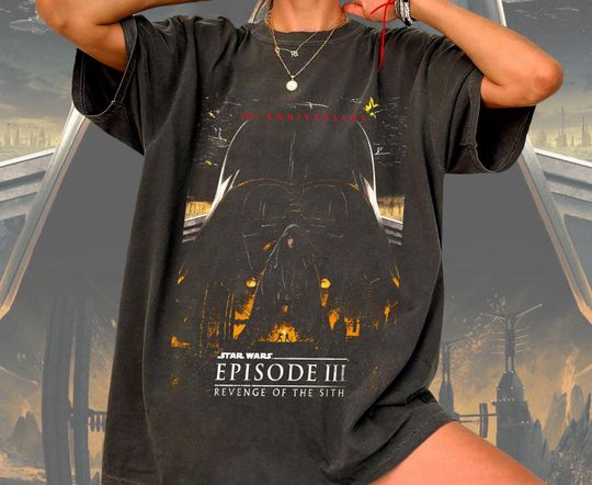 Discover Vintage Revenge of the Sith 20th Shirt, Anakin Skywalker Shirt, Darth Vader Tee, Jedi TShirt, Starwars Episode III Revenge of The Sith Tee