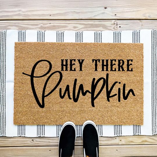 Discover Hey There Pumpkin Doormat, Fall Welcome Mat, Fall Decor, Funny Doormat, Funny Welcome Mat, Halloween Doormat, Fall Door Mat, Hello Pumpkin