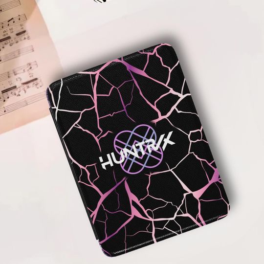 Discover Huntrix Demon Patterns Leather Kindle Case with Hand Strap: 7" Paperwhite & Colorsoft