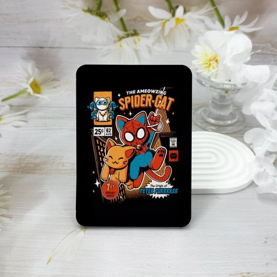 Discover Spider-Cat Black 2024 Kindle Case For Kindle/Paperwhite 10th 11th 12th,6'' 6.8'' colorsoft Case, Personalized Kindle case with book Cover