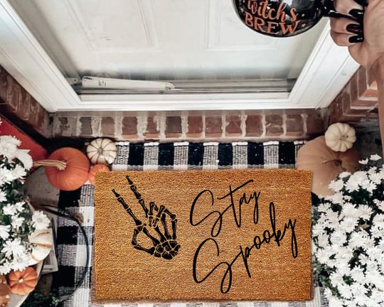 Discover Stay Spooky Doormat, Halloween Doormat, Halloween Door Mat, Spooky Halloween, Door Mat, Halloween Decor, Halloween, Front Porch Decor,Spooky