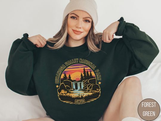 Discover Cuyahoga Valley National Park Sweatshirt, Ohio Sweatshirt, Cuyahoga Vintage Sweater, Cuyahoga Waterfalls Shirt US National Parks Hiking Gift