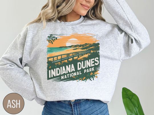 Discover Vintage Indiana Dunes National Park Sweatshirt, Indiana Sweatshirt, Indiana Dunes National Park gifts, Retro Indiana Sweater, Hiking gift
