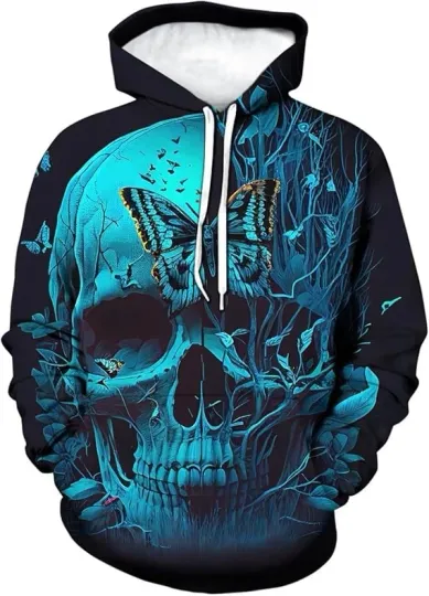 Discover Halloween Hoodie – Pumpkin Head Creepy Glow Face Sweatshirt Streetwear