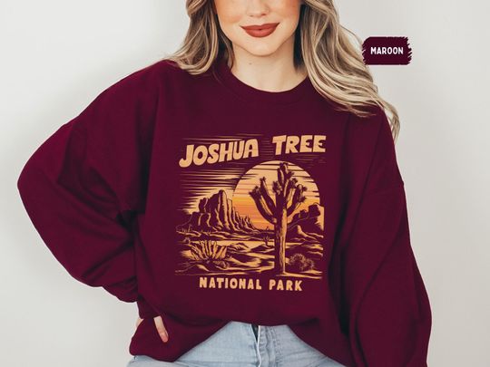 Discover Joshua Tree National Park Sweatshirt, California Hiking Sweatshirt, Joshua Tree Crewneck Desert Sweater, National Park Gift